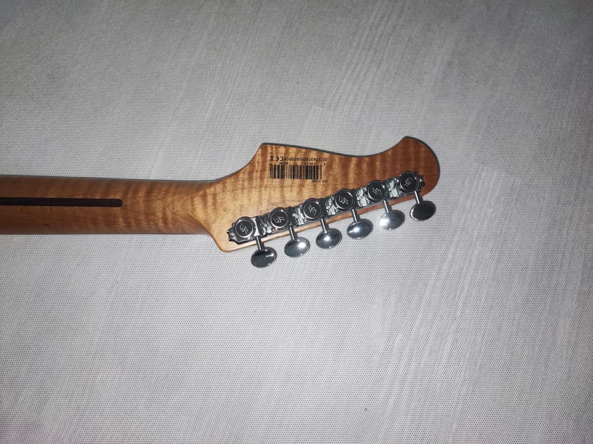 HARLEY BENTON ST-MODERN HH PLUS Yellow gitara stratocaster ustawiona