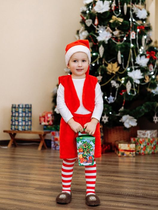 Новорічний костюм гнома, Санти