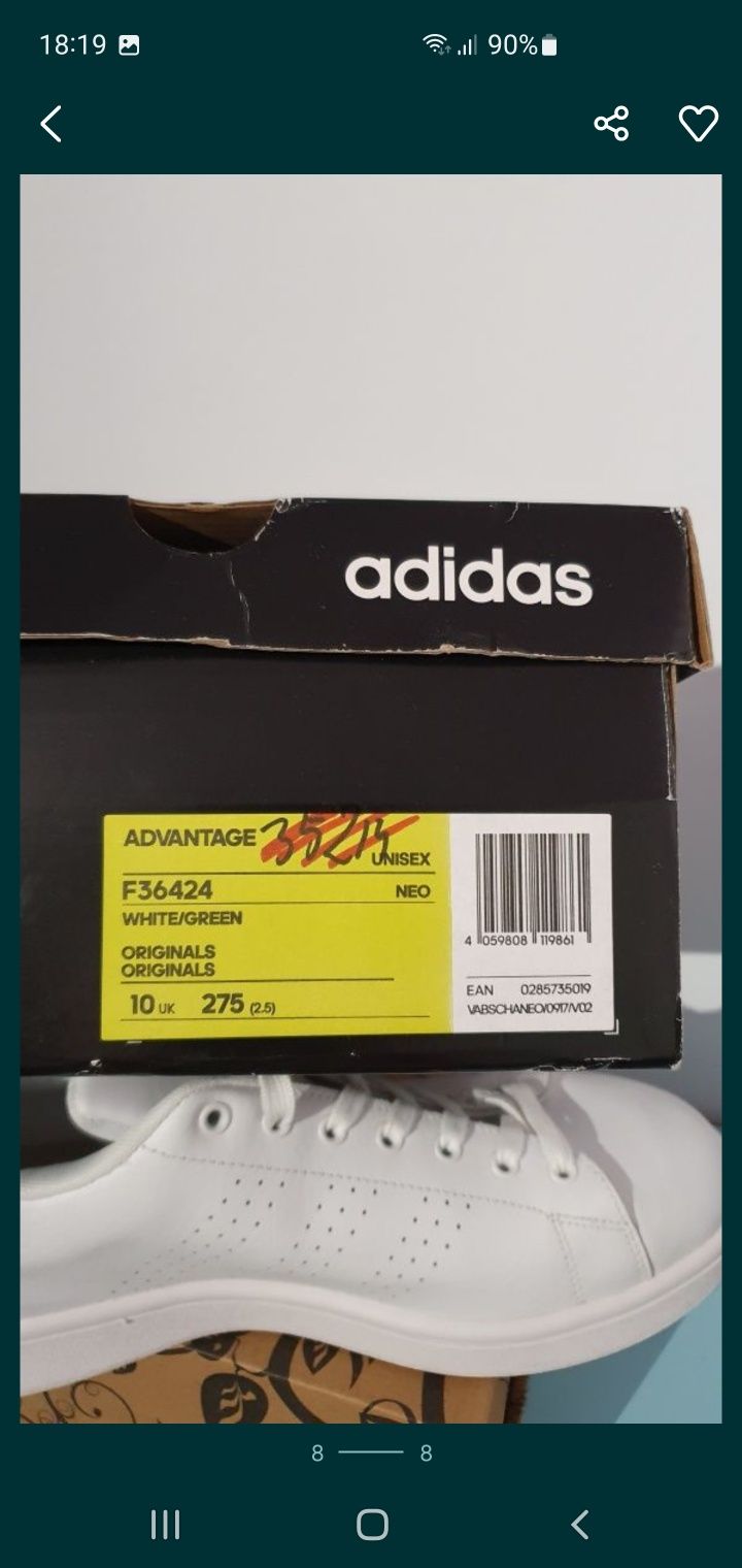 Buty męskie sportowe Adidas Advantage Rozmiar 44 2/3