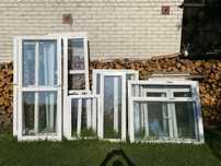 Okna z demontażu drewniane kilka sztuk
