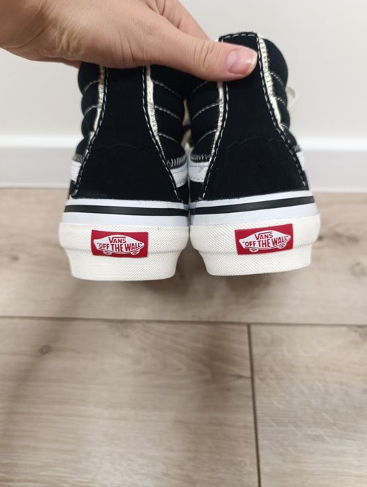 Buty trampki damskie męskie Vans SK8-Hi Reconstruct czarno-białe