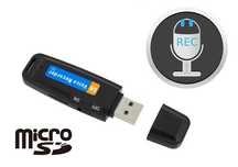 Podsłuch Szpiegowski Dyktafon Cyfrowy na kartę Micro Pendrive