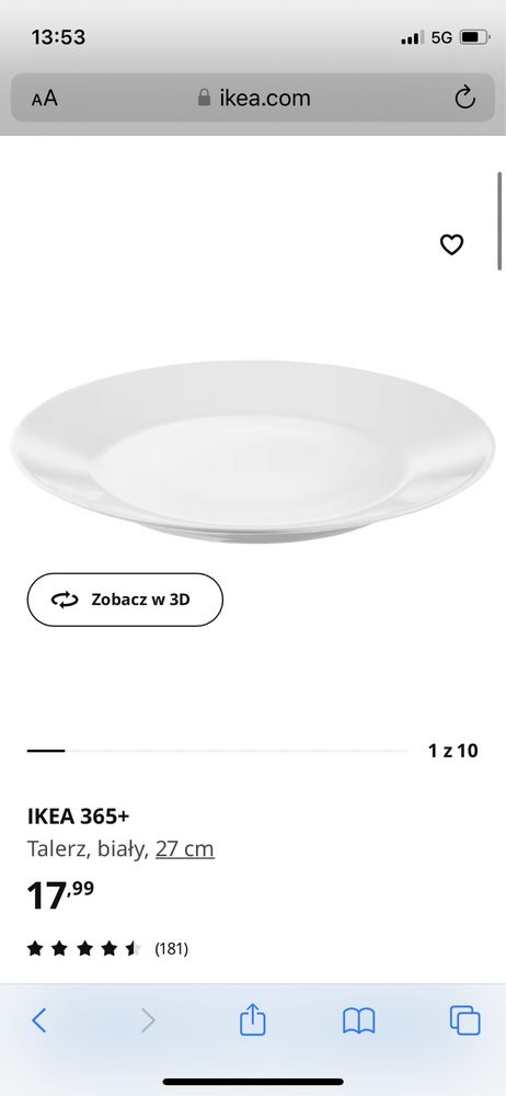 Ikea 365+ talerze duze miski głębokie 12szt