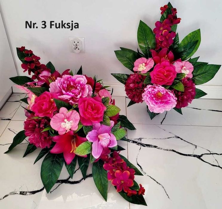 Komplet STROIK na grób, Cmentarz, KOMPOZYCJA kwiatowa ,Wiązanka bukiet