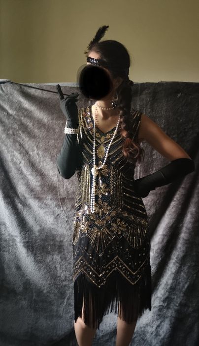 Kostium dla kobiety Lata 20 Wielki Gatsby Charleston Retro Flaperka