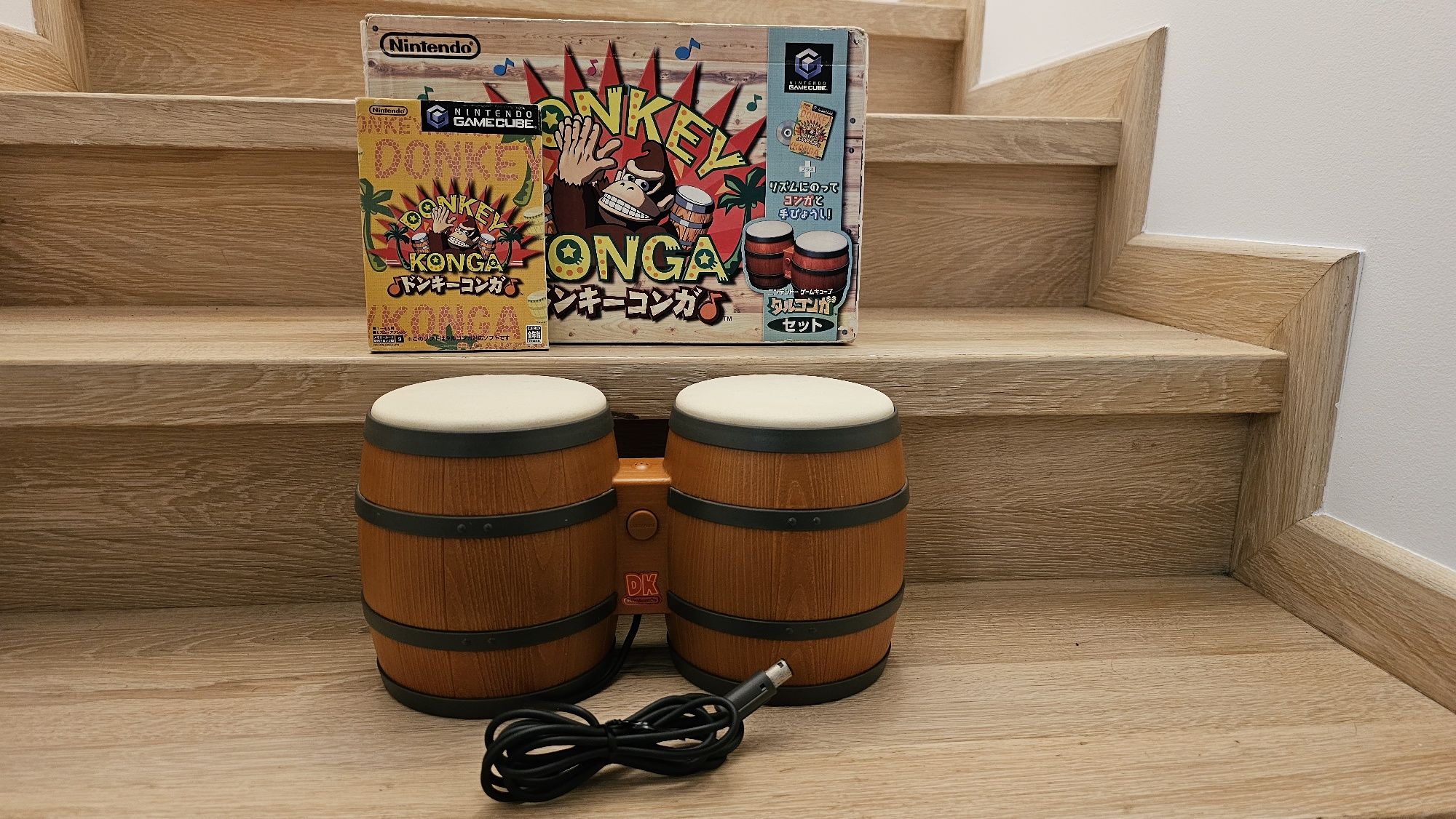 Donkey bonga gra na gamecube / wii (dol-021) Bongosy, pudełko i gra. N