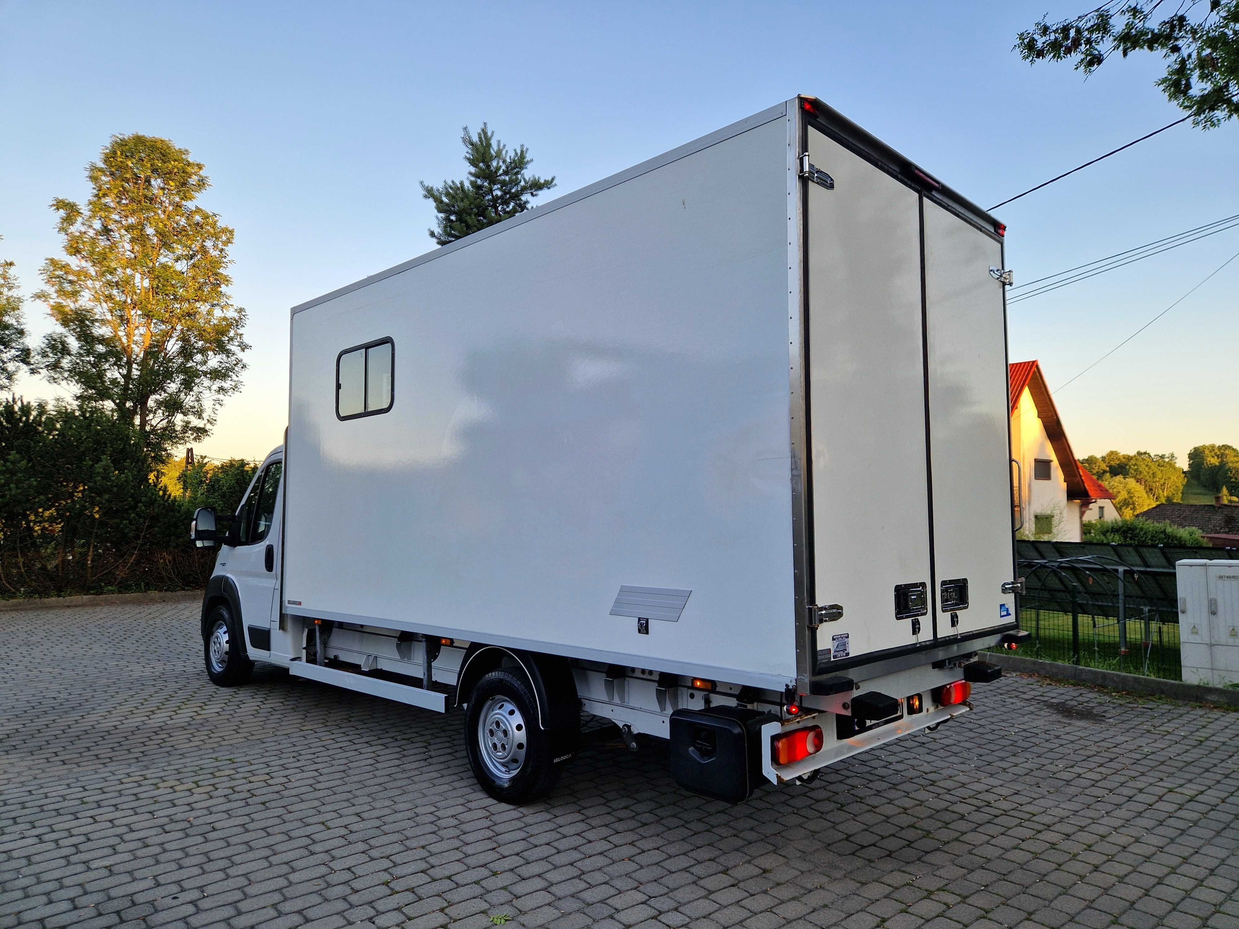 Fiat Ducato 180KM Max Kontener Izoterma Kamper Van Webasto Łóżko Klima