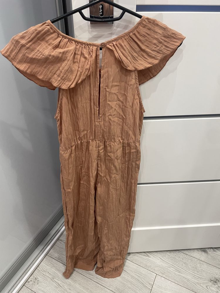 Elegancki dziewczęcy dziecięcy kombinezon kwiaty długi H&M dziecko