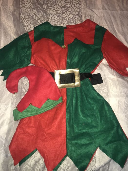 Костюм платье Эльф,помощник Санты,гном
