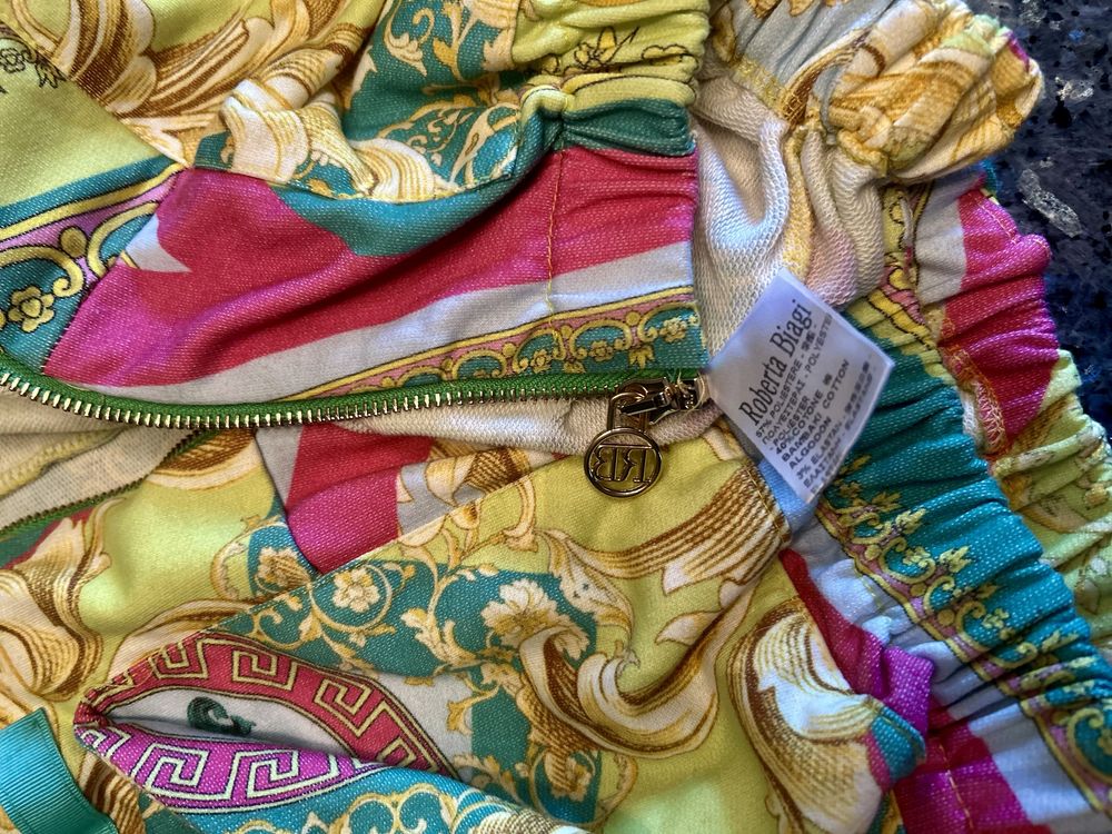 Bluza Roberta Biagi-zloty zamek/sliczne pastele r.uni