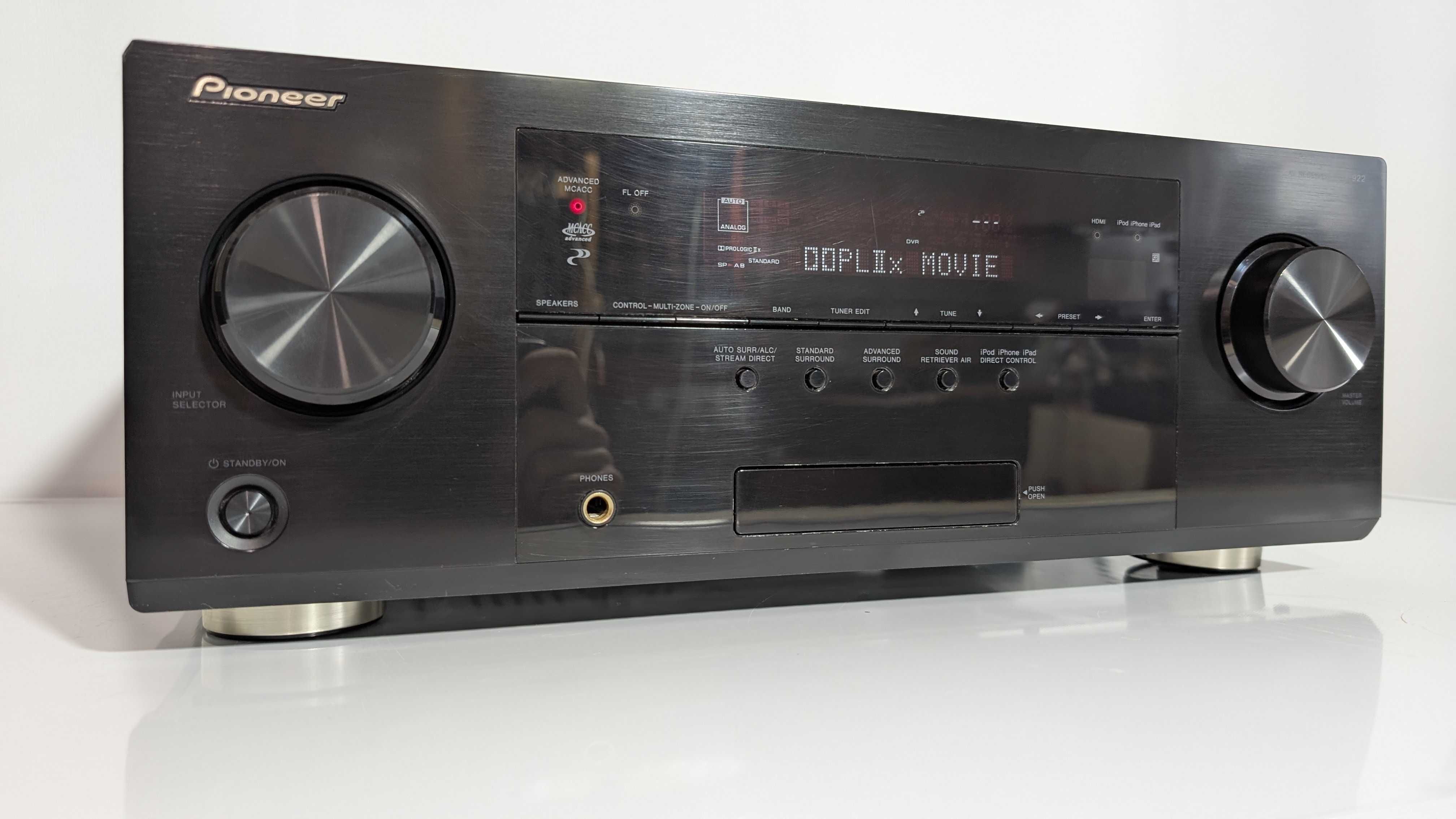7.2 Ресивер Pioneer VSX-922,має 150 Вт/канал/HDMI/ARC/ЦАП/USB/AirPlay