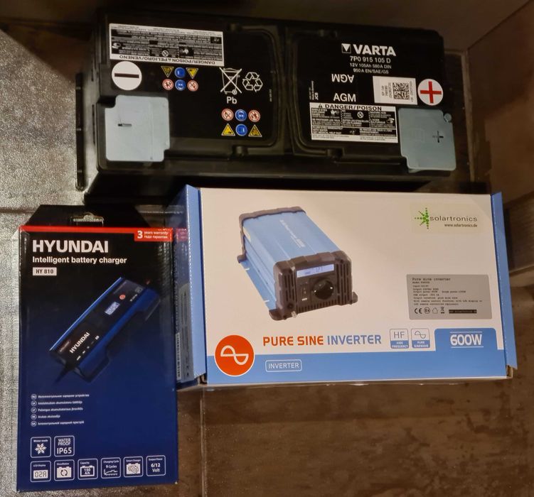 Комплект резервного живлення 600w інвертор, зарядний пристрій, АКБ AGM