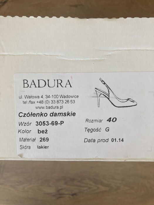 Buty na obcasie, czółenka Badura r.40