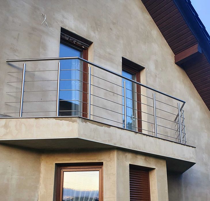 Balustrada nierdzewna balkonowa schodowa poręcze taras francuskie