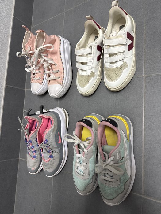 Sapatilhas crianca veja , all star, puma e nike originais como novas