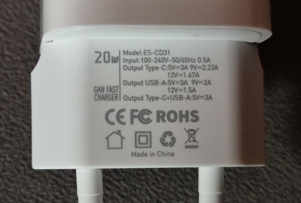 Быстрая зарядка Essager, USB type C