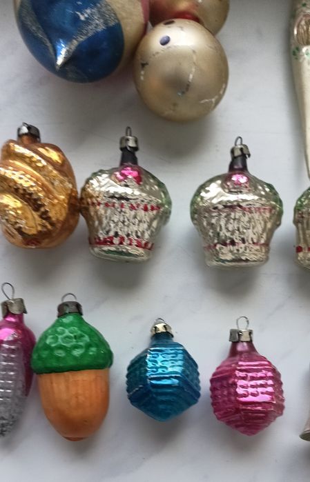 Bombki choinkowe PRL-zestaw 27 sztuk