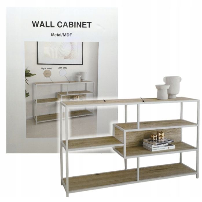 Szafka regał odcienie beżu 116x76x30cm