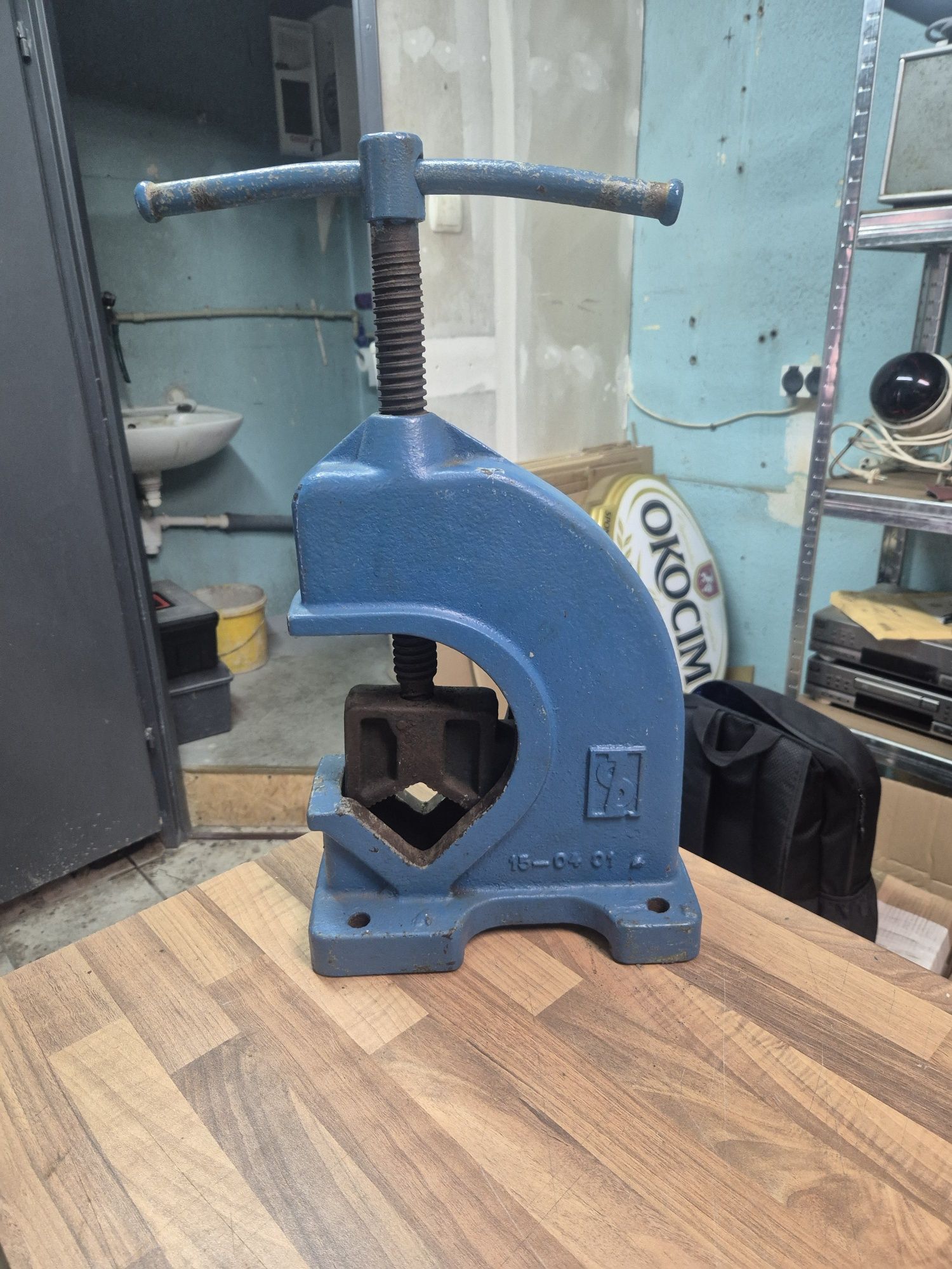 Duże Imadło do Rur SZ 20kg DDR PRL