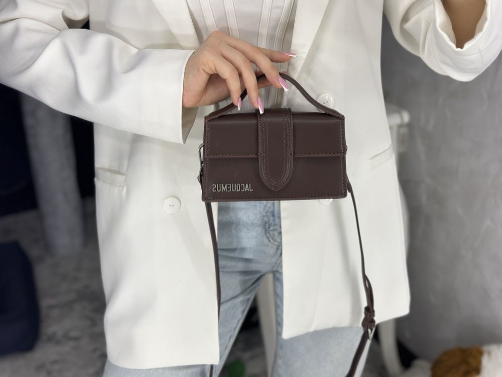 Сумка Jacquemus lux, жакмюс акція беж та винний кольори