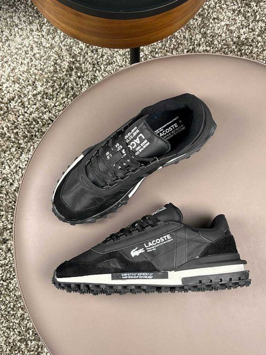 Чоловічі кросівки лакоста Lacoste Elite Active PRM Black White [41-45]