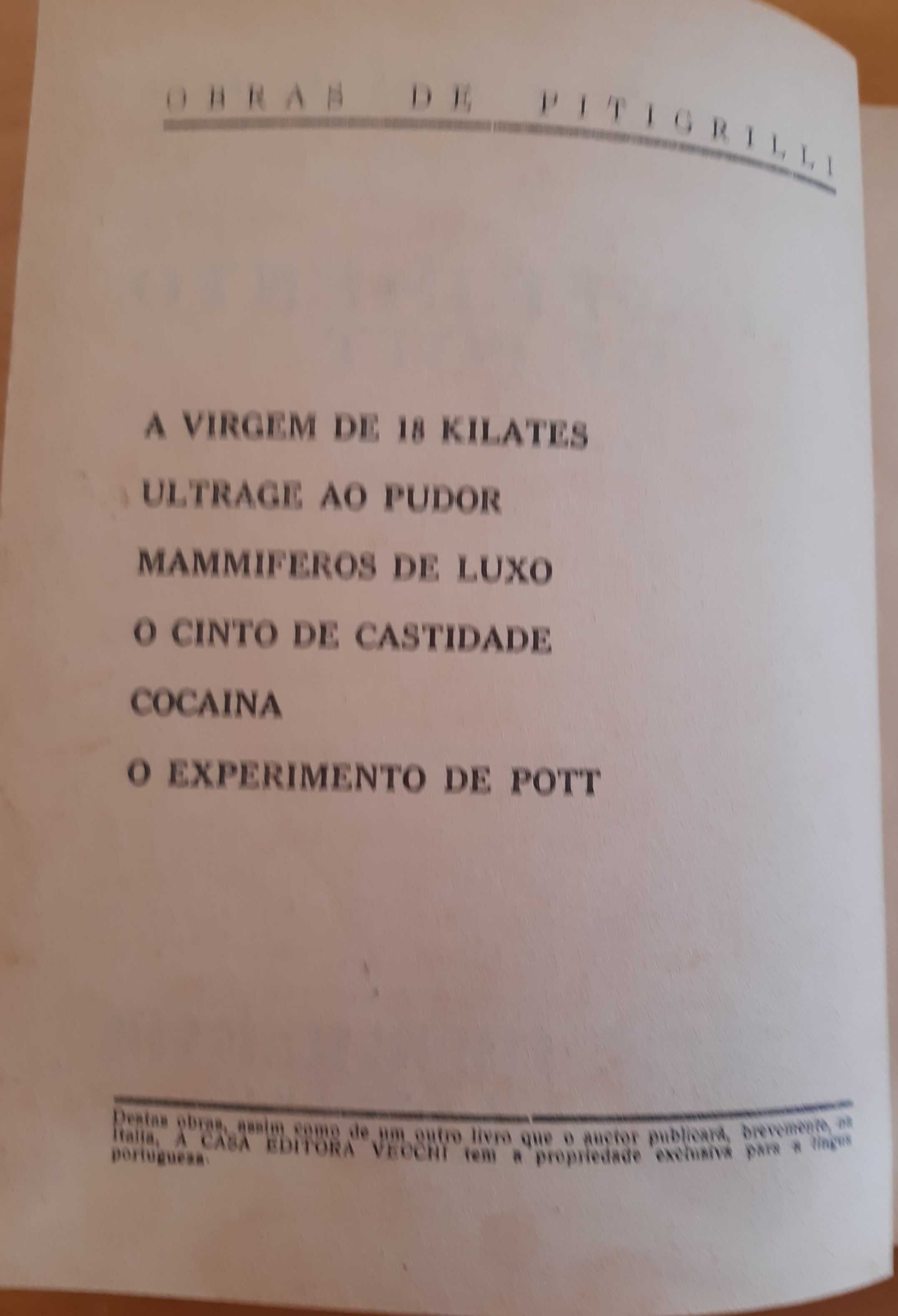 "O experimento de Pott", de Pitigrilli - 1ª edição - 1931