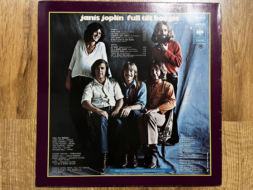 Płyty winylowe Janis Joplin Pearl. 1 Press.