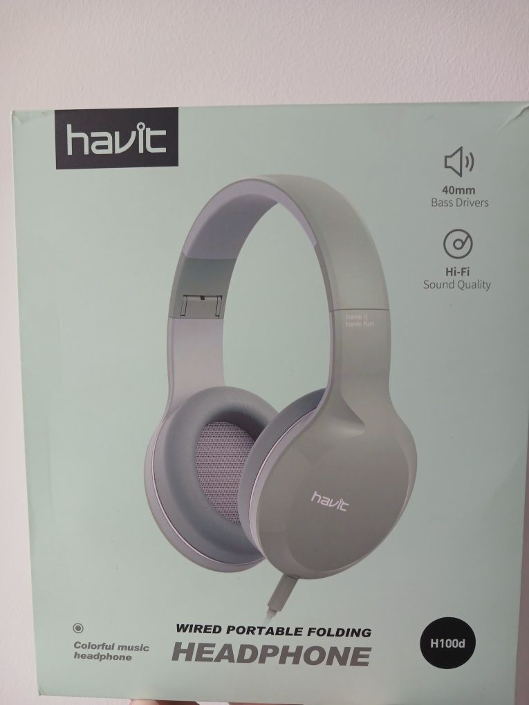 Зелені повнорозмірні навушники Havit H100d