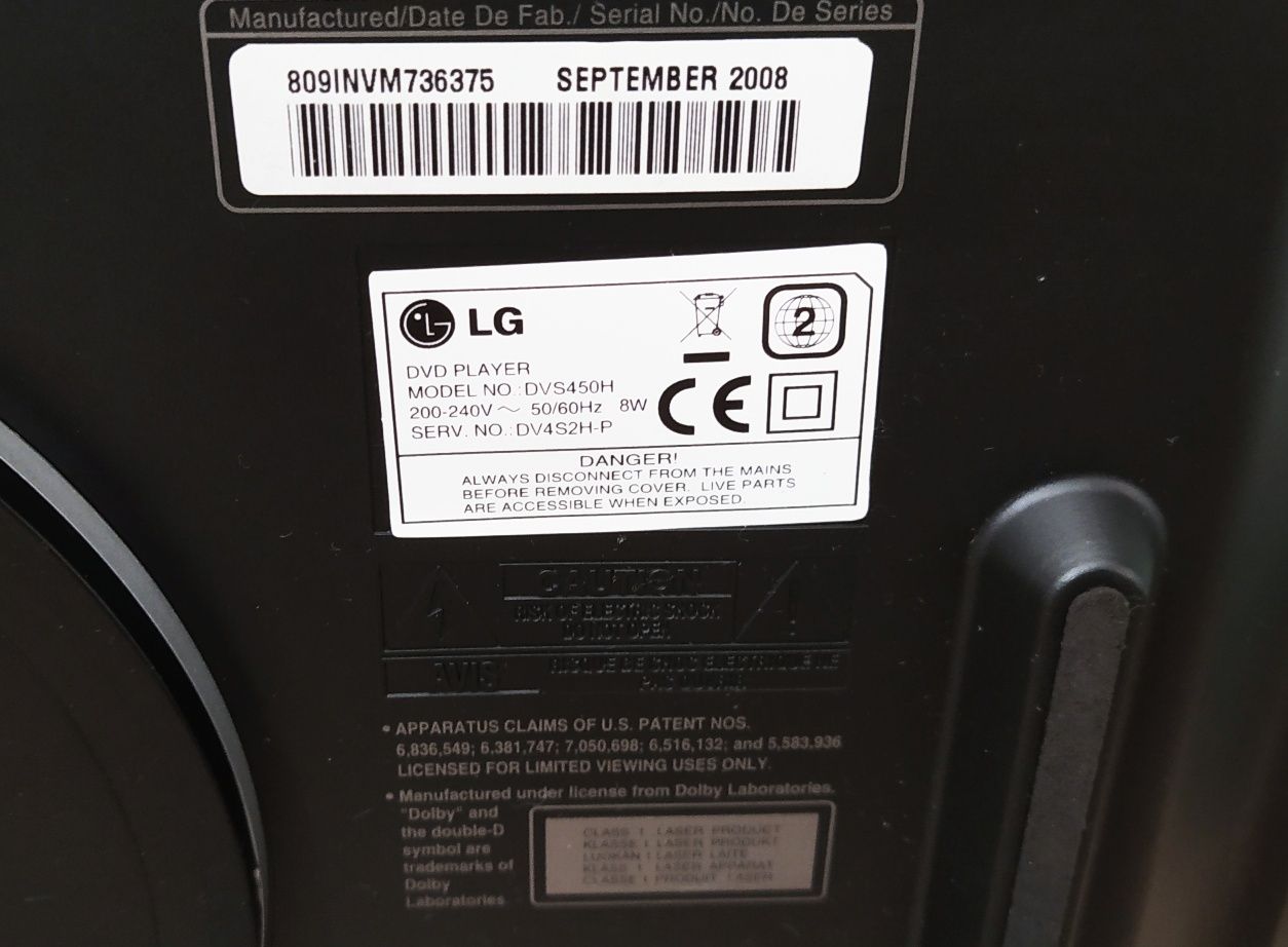 Odtwarzacz DVD LG DVS450H