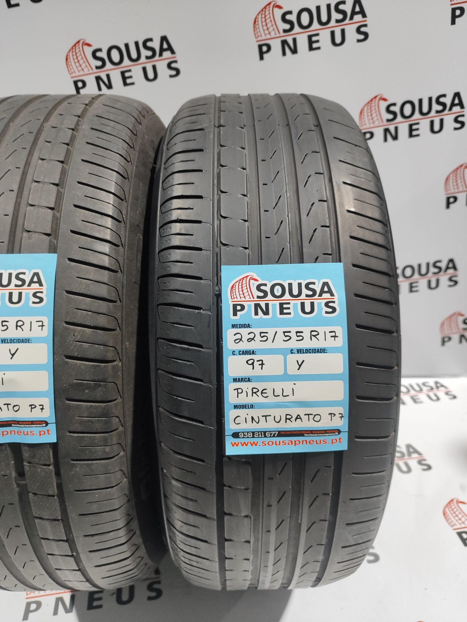 2 pneus semi novos 225-55R17 Pirelli - Oferta da