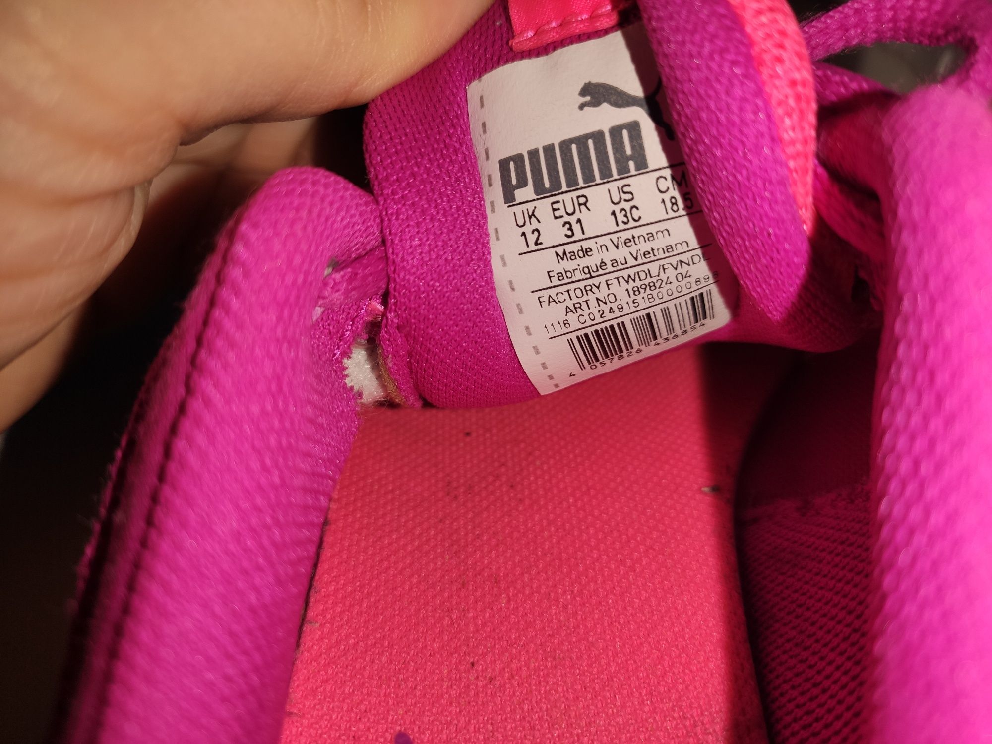 Buty różowe Puma r.31