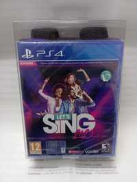 2 microfones PS4 PlayStation 4 + jogo Let's Sing 2023 (artigo NOVO)