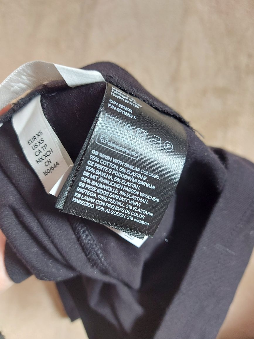 Czarne kolarki H&M XS nowe