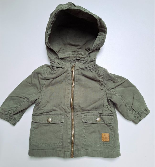 Kurteczka parka khaki przejściowa wiosenna jesienna 68