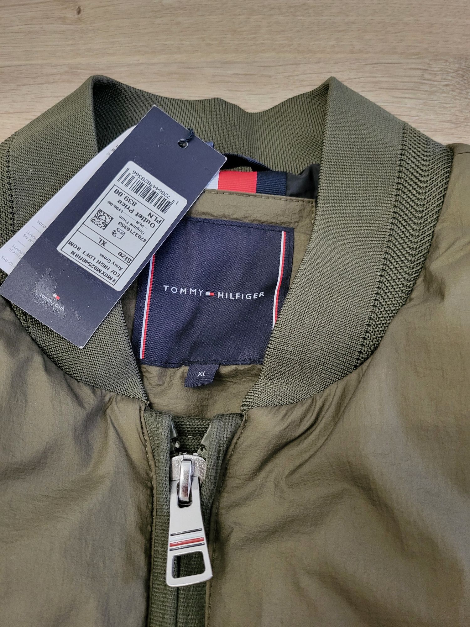 Kurtka Tommy Hilfiger r.XL, khaki, nowa z metkami, calvin