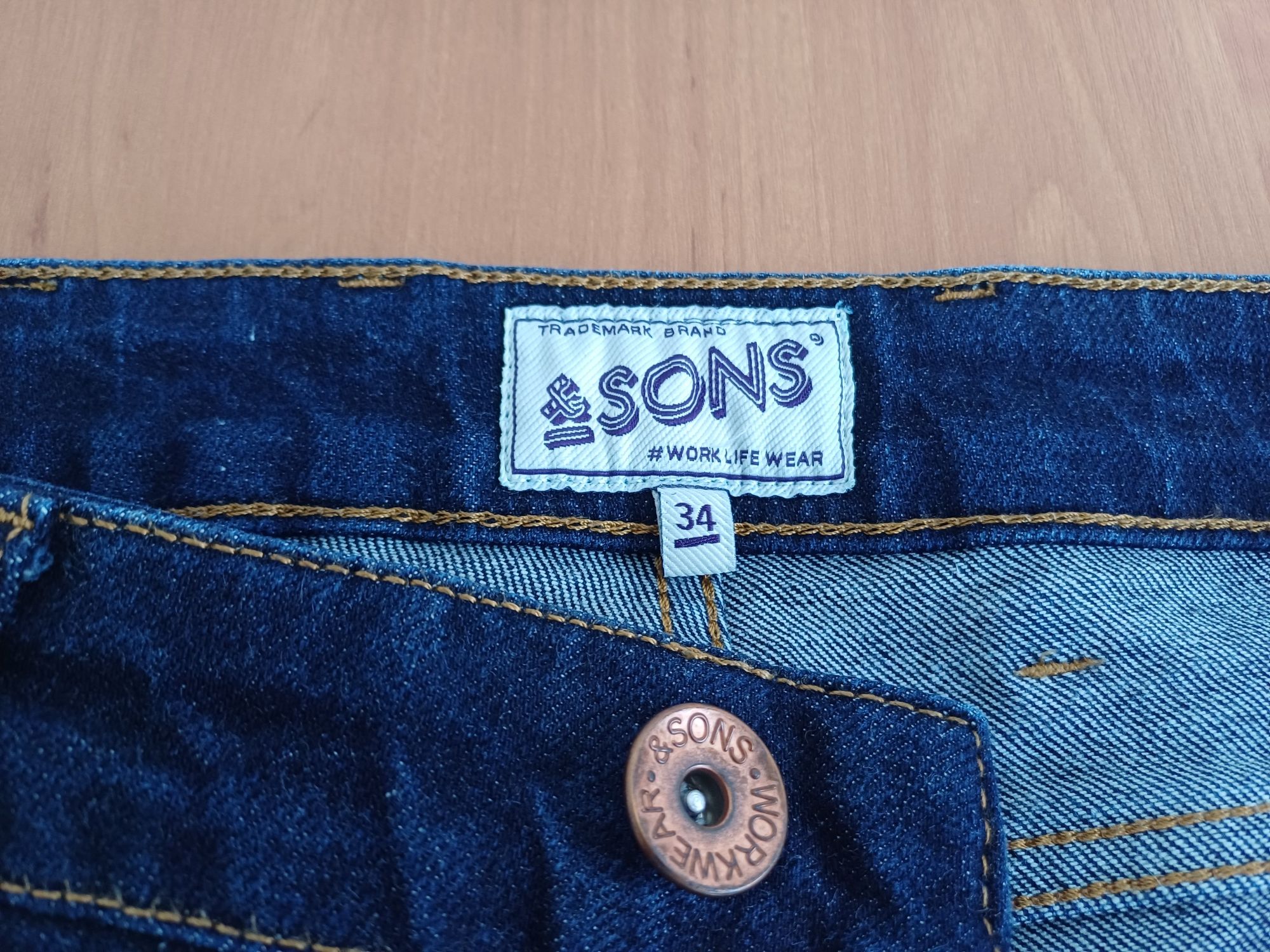 Джинсы зауженные мужские SONS оригинал Aнглия W34 L32