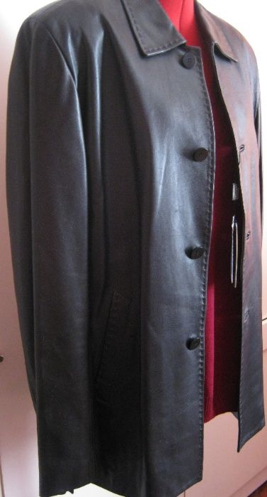 Кожанная демисезонная мужская куртка