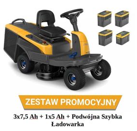 Traktor akumulatorowy STIGA Swift 372e / 3x7,5 Ah + 1x5 Ah + Ładowarka