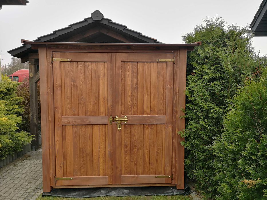 Domek narzędziowy ogrodowy 2 x 1,5m, drewniany schowek na narzędzia