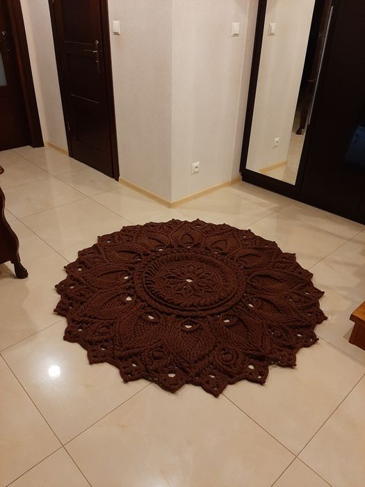 Dywan na szydełku handmade średnica 160cm