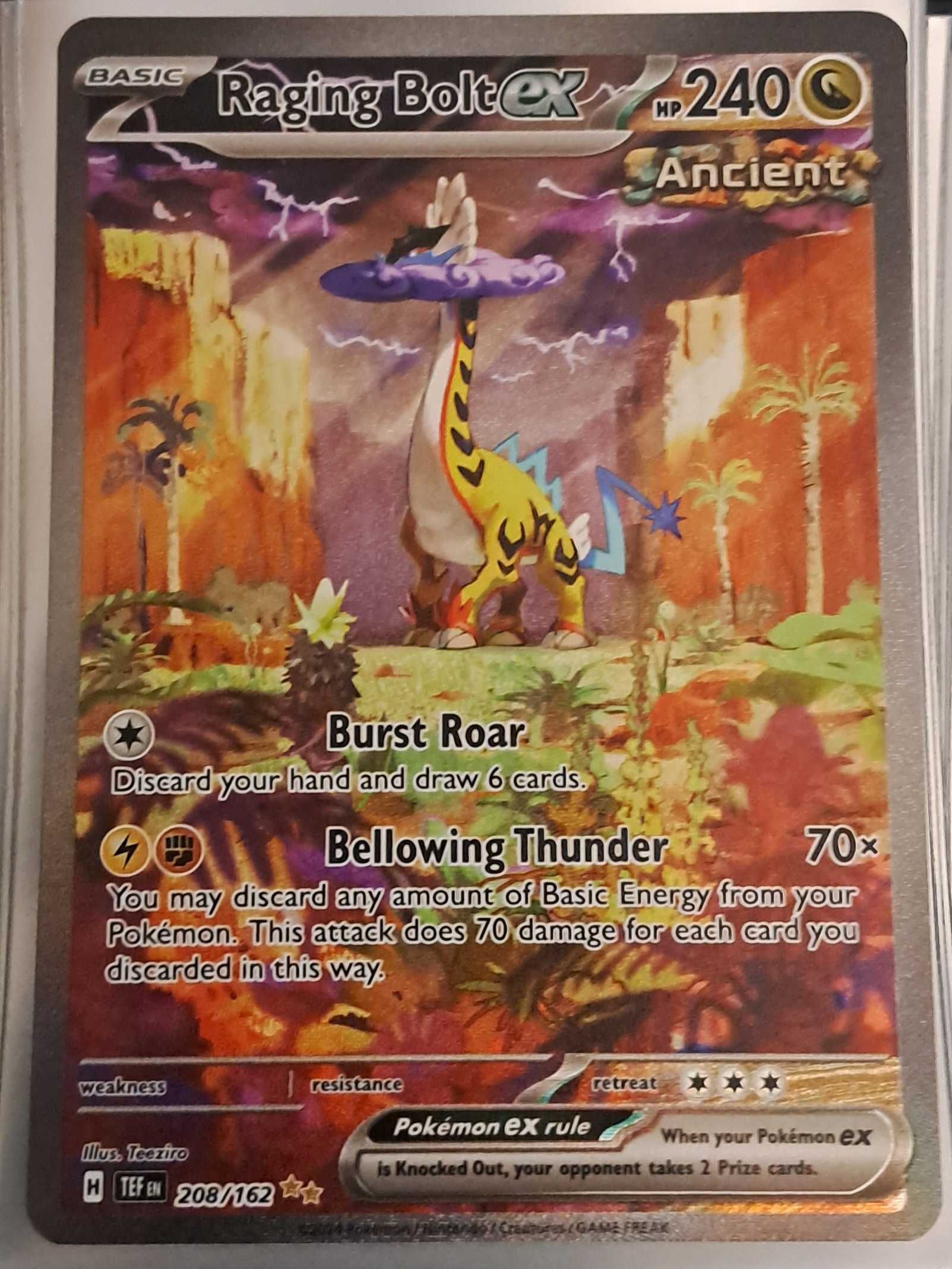 Karta Pokemon Raging Bolt 208.