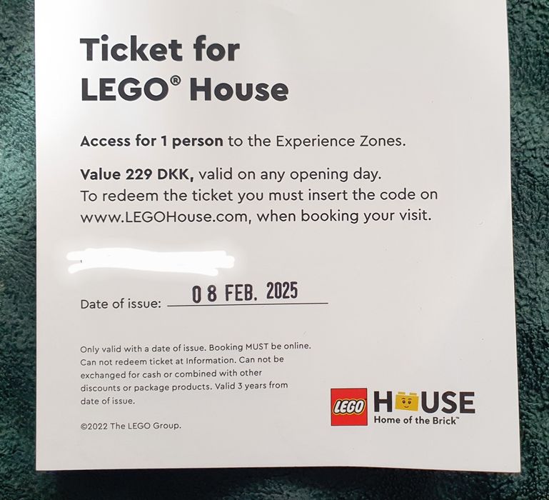 Lego House Dania bilety ważne 3 lata voucher prezent