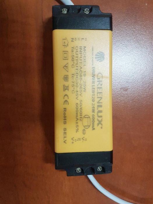 Zasilacz driver LED, 24W, 600mA 19-25W
