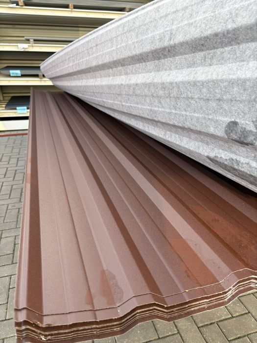 Blacha trapezowa T-18E 8017mat (brąz) z filcem