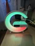 Lampka nocna LED ladowarka indukcyjna głośnik Bluetooth