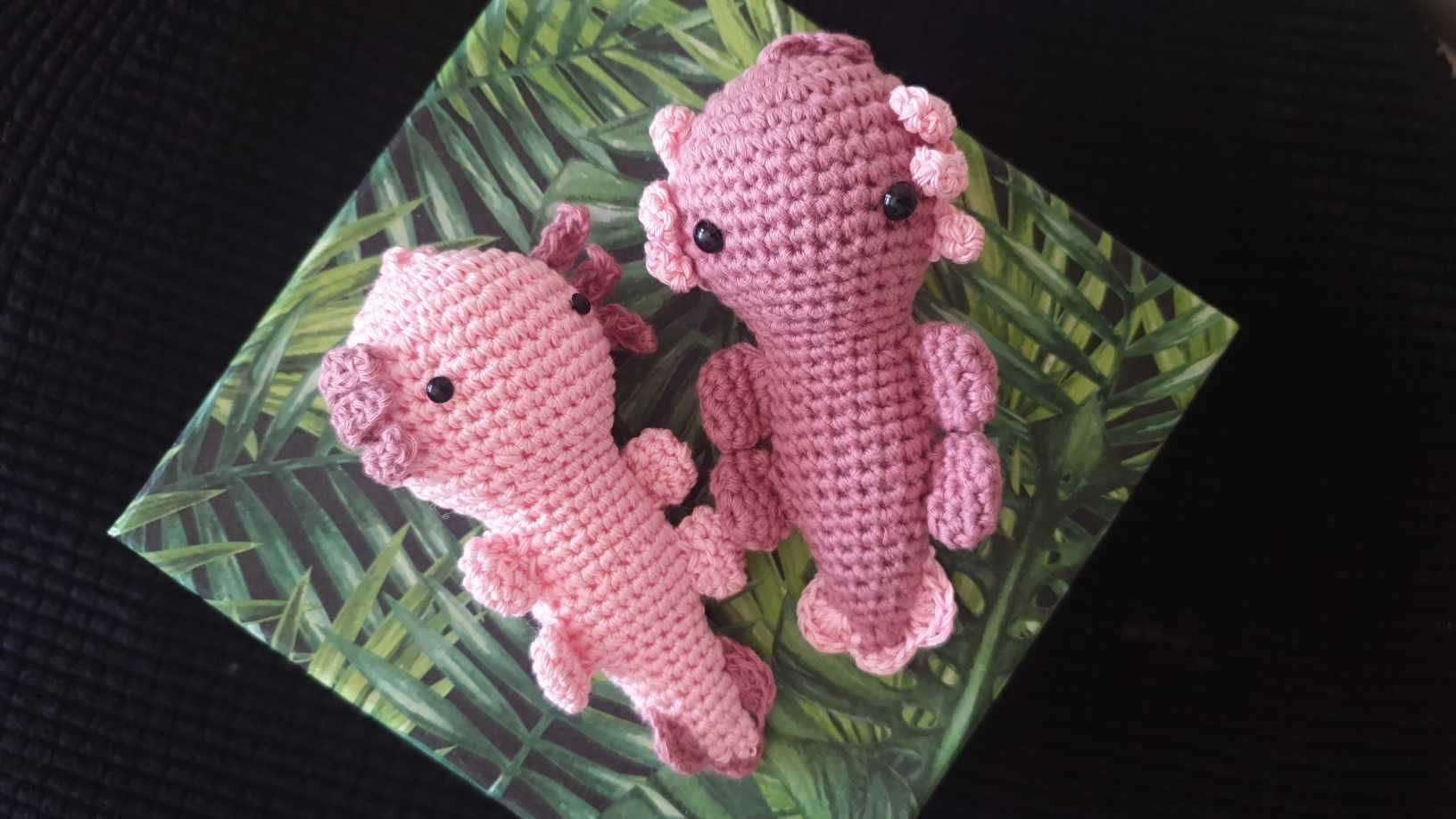 Handmade zabawki axolotl zwierzaki psy postacie