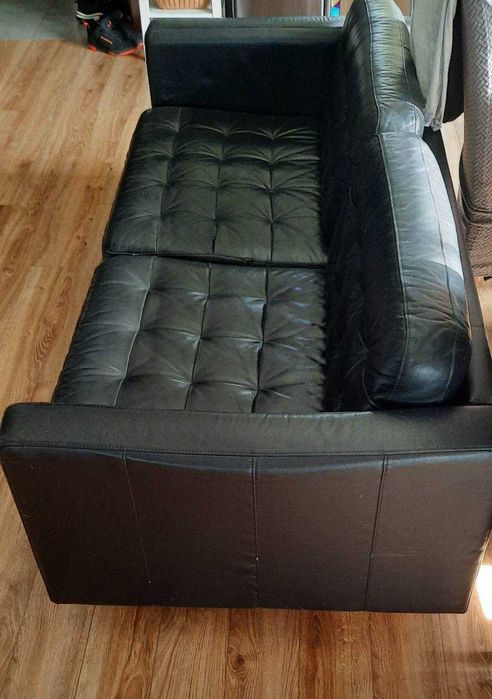 Kanapa skórzana z fotelem IKEA