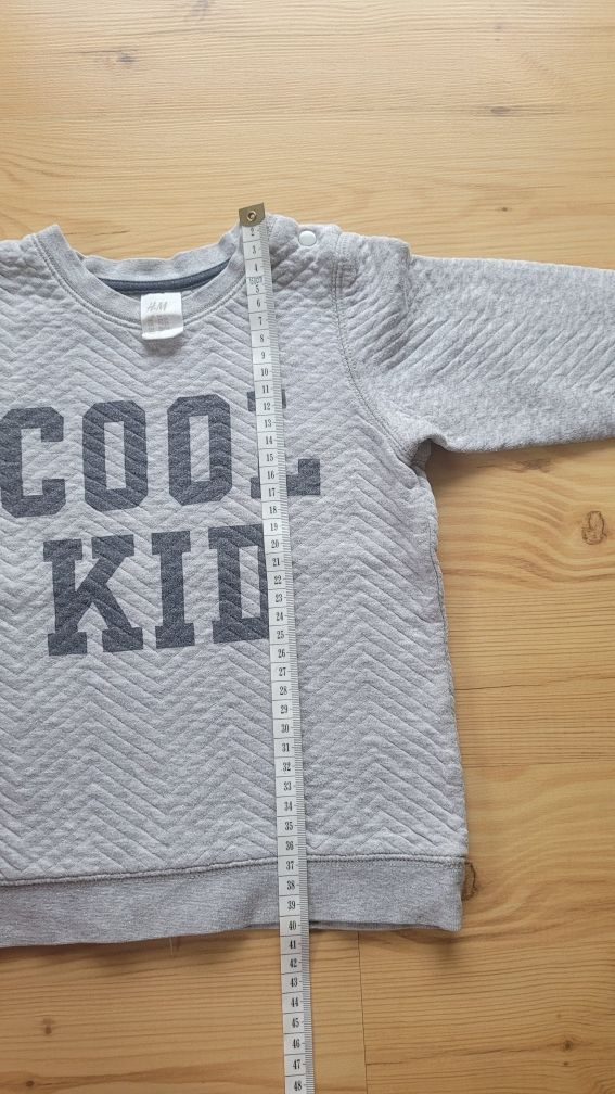 Bluza H&M 86/92 szara Cool Kid