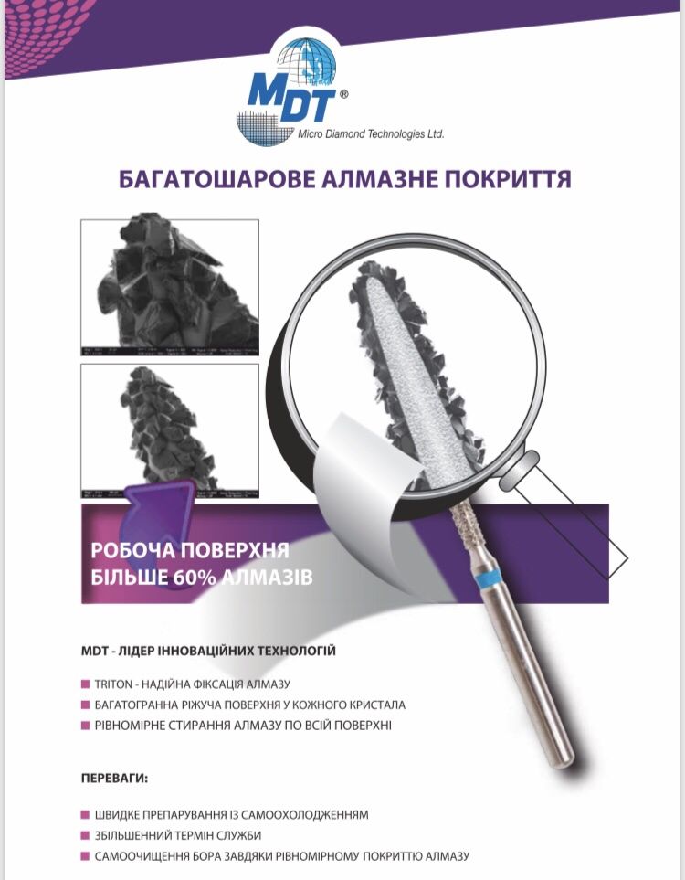 Стоматологические боры в наличии MDT