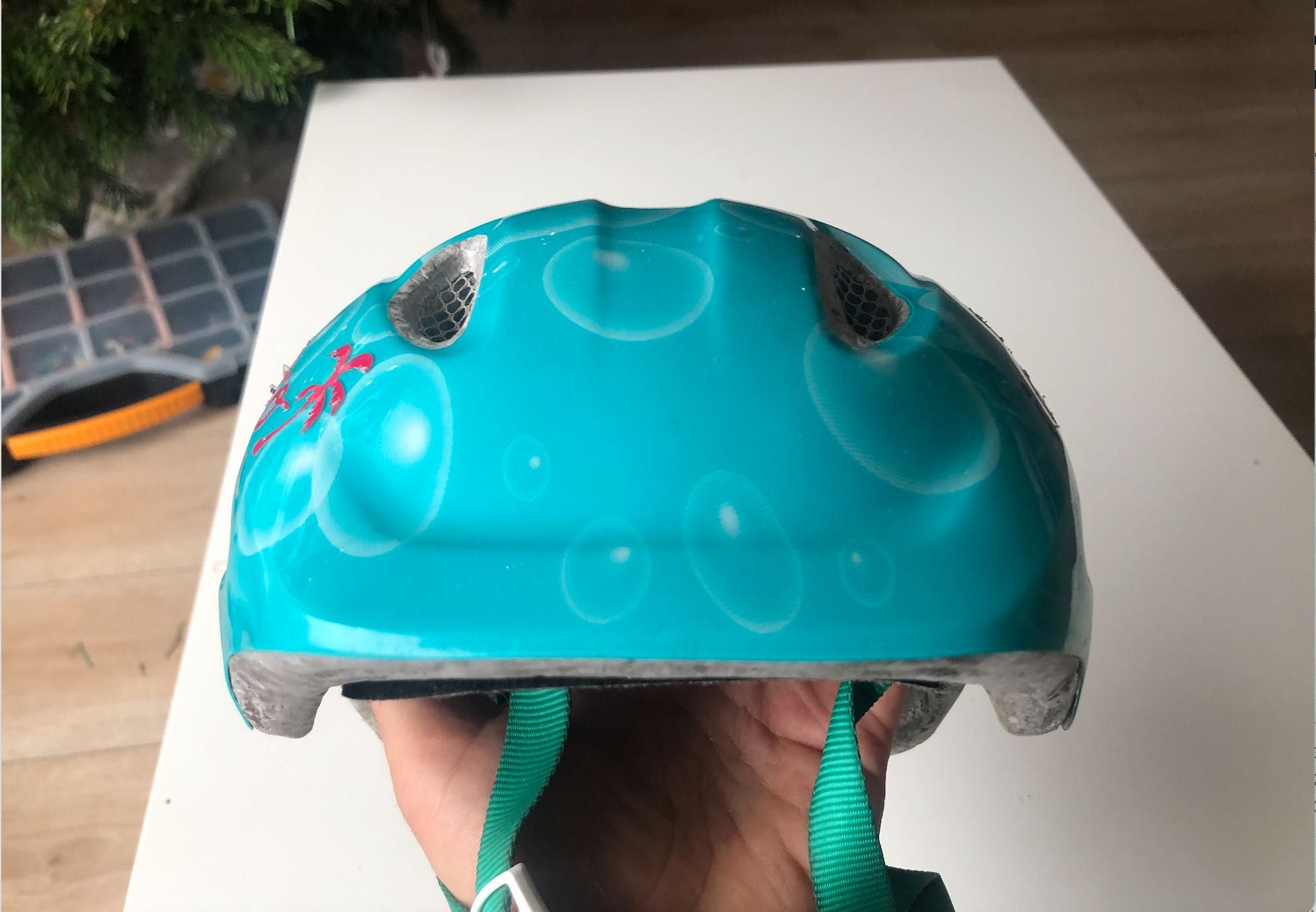 Kask dziecięcy GIRO Kids Scamp XS 45-49 Turkusowy Bańki